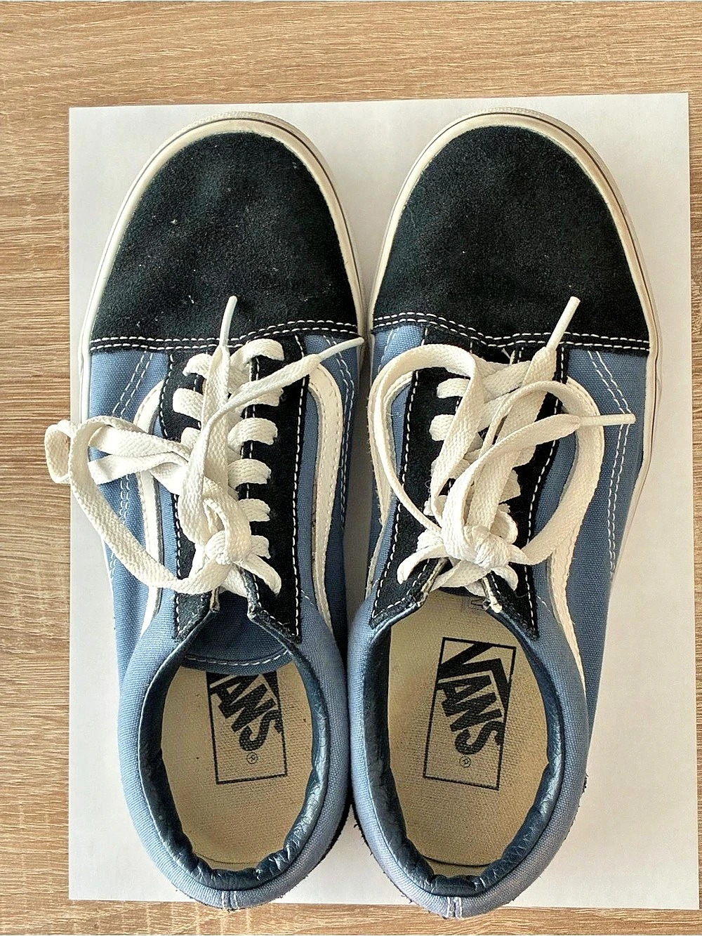 Vans Old Skool Blue Black Suede Sneakers US W7.5 M6 UK5
